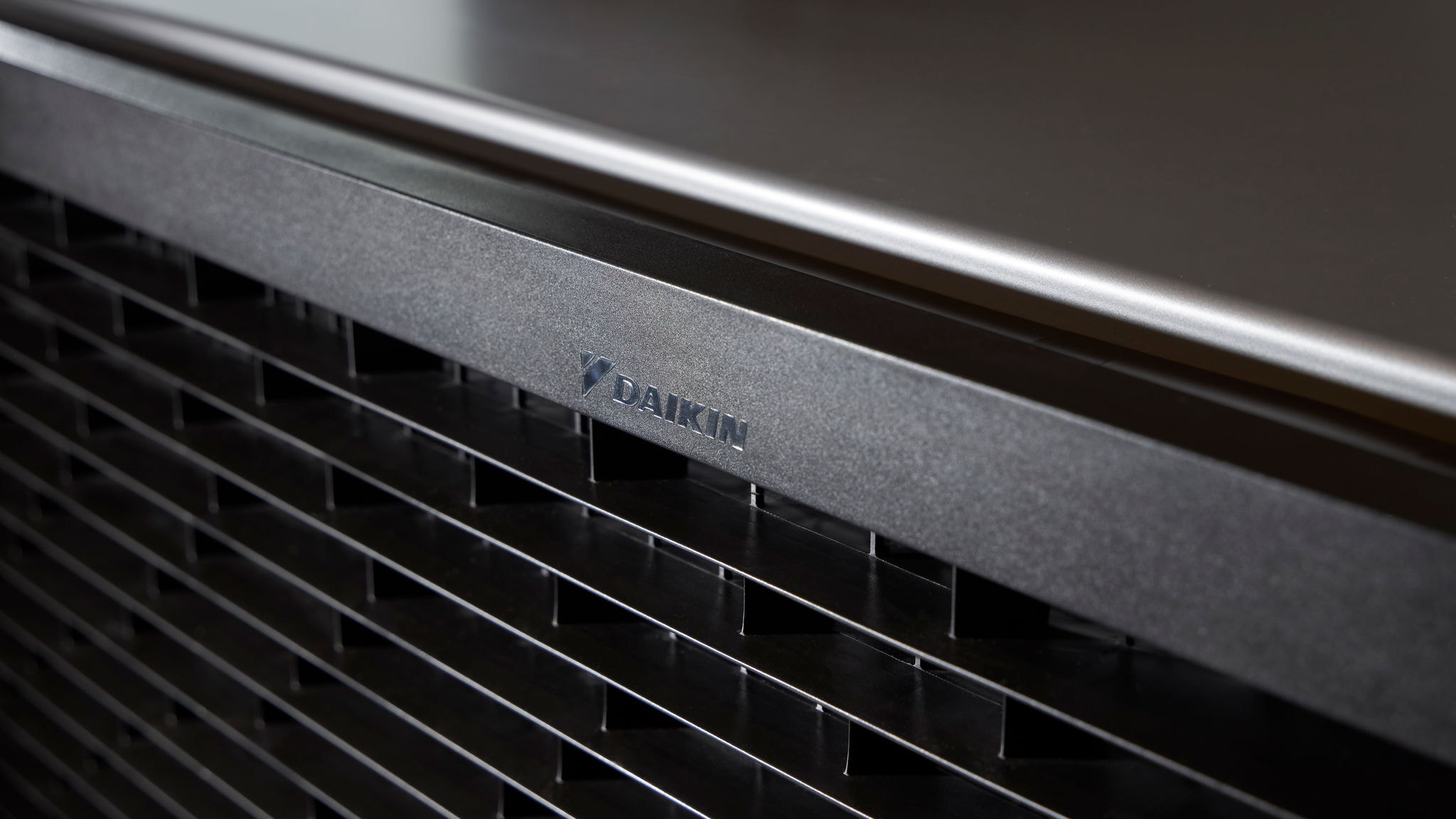 Front view of Daikin Altherma 3 R MT F outdoor unit, an air-to-water, mid-temperature heat pump, optimised for boiler replacement